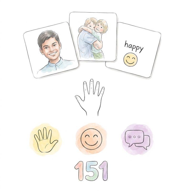 PECS® 151: Colorful Symbols for Visual Communication for the Picture Exchange — hand-drawn illustration of sensory tool for children with Autism