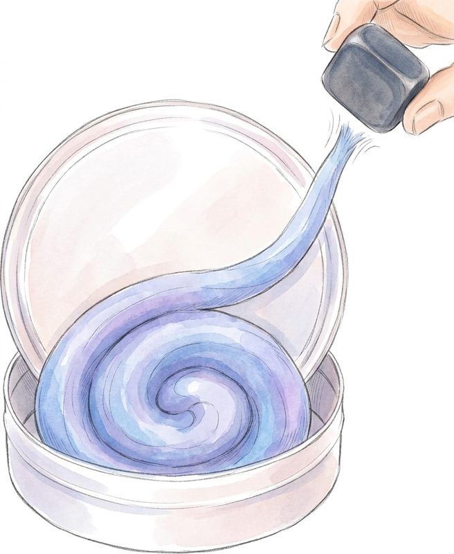 Crazy Aaron's Thinking Putty® - Tidal Wave - Super Magnetic Sensory Putty for Kids and Crazy Aaron's Thinking Putty® - Tidal Wave - Super Magnetic Sensory Putty for Kids and — hand-drawn illustration of sensory tool