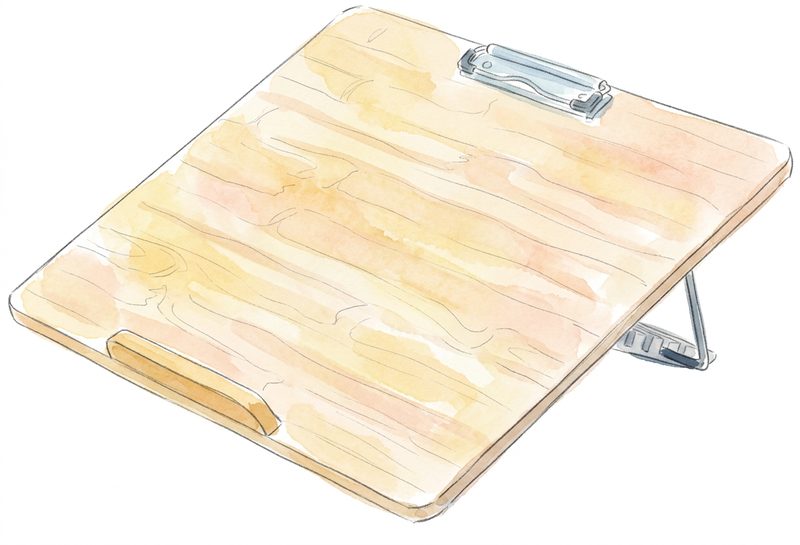 INNER-ACTIVE Slant Board for Writing Sloped Surface to Improve Handwriting Legibility, — hand-drawn illustration of sensory tool for children with Dyslexia, SPD
