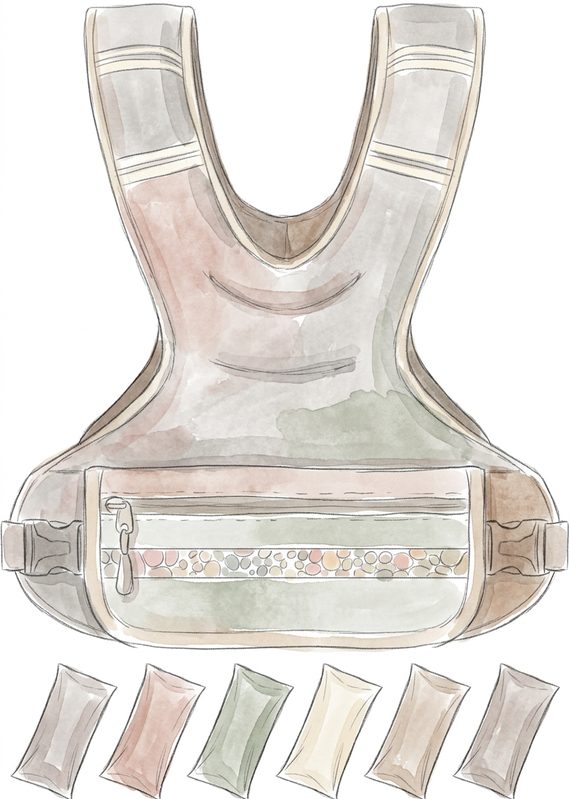 MAXTID Sensory Weighted Dual Texture Shoulder Wrap 4-Pounds for Adults MAXTID Sensory Weighted Dual Texture Shoulder Wrap 4-Pounds for Adults — hand-drawn illustration of sensory tool