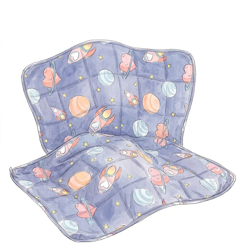 Super Soft Weighted Blanket for Kids with Removable Cover - 10 Lbs 48'' x 72'' Super Soft Weighted Blanket for Kids with Removable Cover - 10 Lbs 48'' x 72'' — hand-drawn illustration of sensory tool