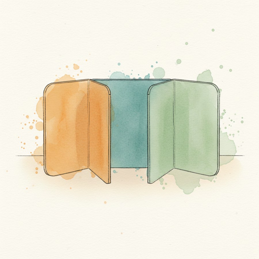Black Desk Dividers for Students (Privacy Carrels) — hand-drawn illustration of ADHD focus tool