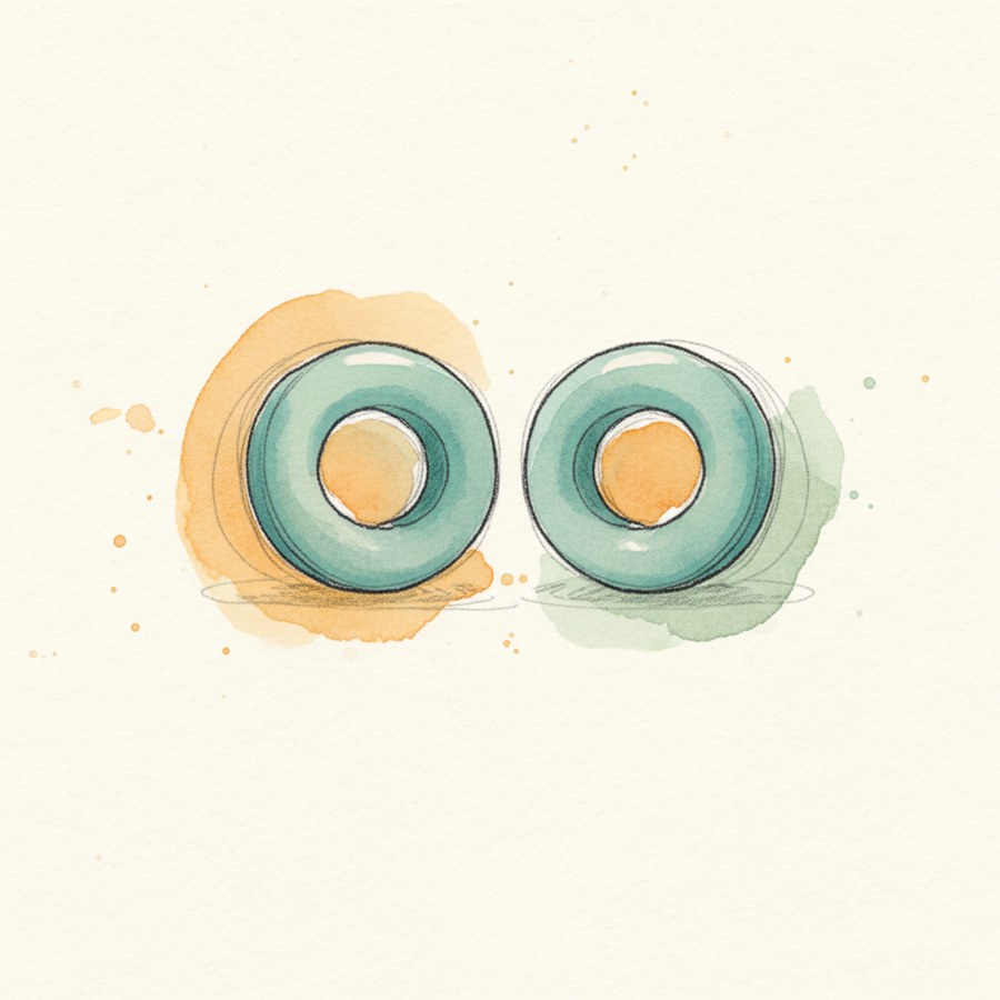 Loop Engage Kids 2 Ear Plugs (Ages 6-12) — hand-drawn illustration of ADHD focus tool