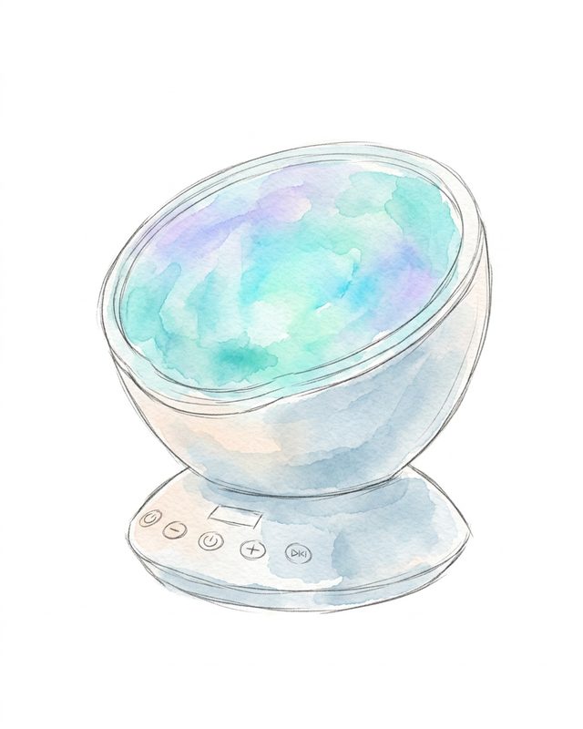 Calming Sensory Lights, Sensory Toys for Kids with Autism, Ocean Light Projector with — hand-drawn illustration of sensory tool for children with Autism, SPD