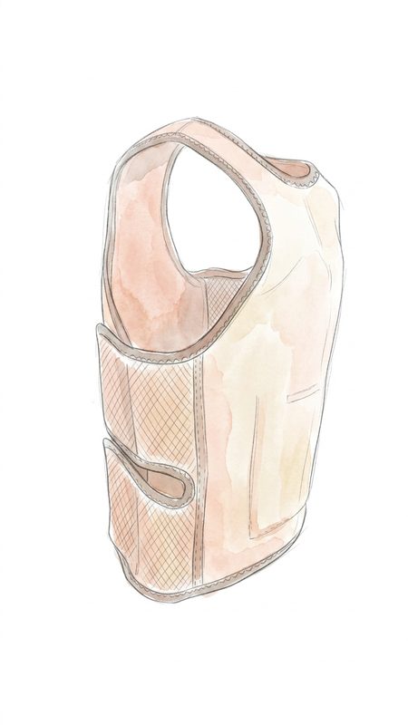 Special Supplies Compression and Weighted Vest - Deep Pressure Sensory Comfort - Special Supplies Compression and Weighted Vest - Deep Pressure Sensory Comfort - — hand-drawn illustration of sensory tool